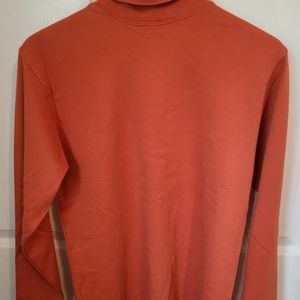 Lands End Original Long Sleeve Turtleneck, Size: Small Color: Orange
